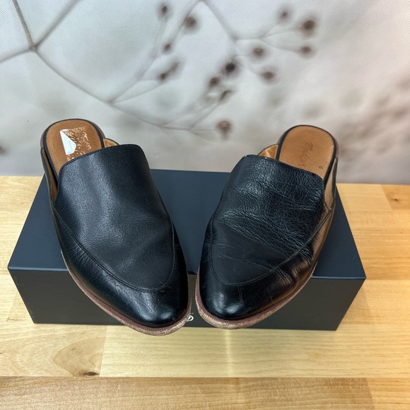 Madewell black leather loafer mule size 8 - Picture 8 of 11
